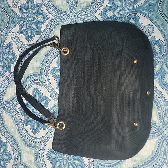 Black straw bag - Picture 2 of 3